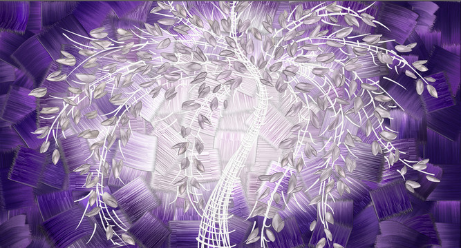 發(fā)財(cái)樹 油畫