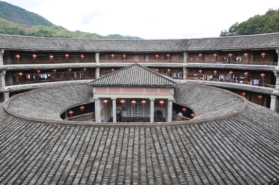 客家土樓振成樓內(nèi)景