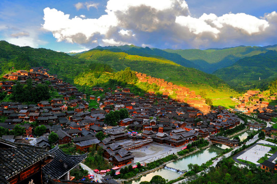 貴州風(fēng)景 苗寨