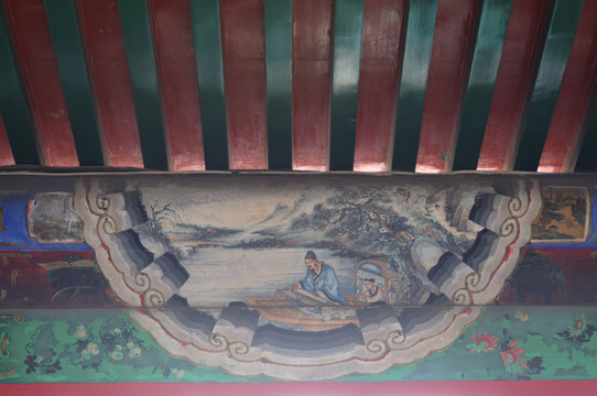 頤和園長(zhǎng)廊中的壁畫(huà)