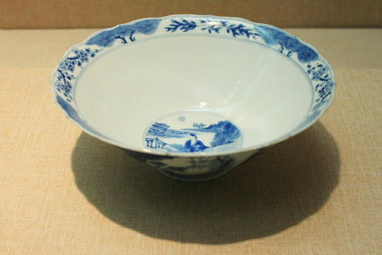 景德鎮(zhèn)窯青花竹林七賢圖大碗