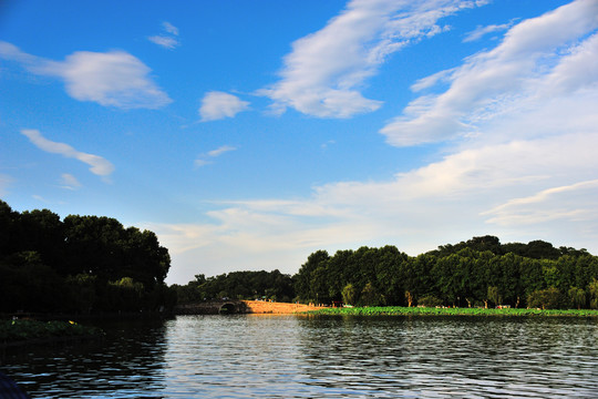 杭州 西湖  西泠橋 傍晚