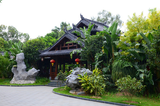長廊古建風(fēng)景園林