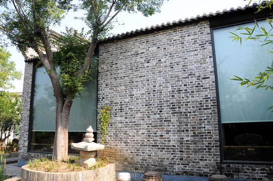 徽派建筑 青磚墻