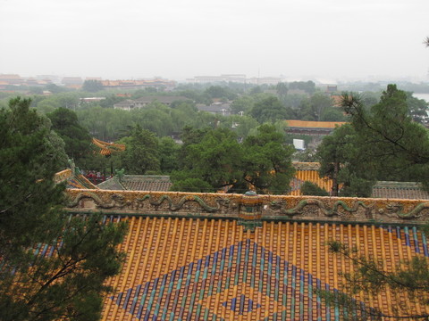 北京北海公園永安寺大殿屋頂