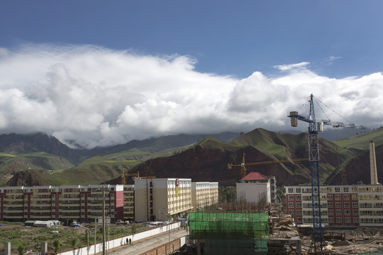 祁連縣建筑工地