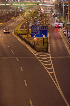 上海陸家嘴 夜景 街道