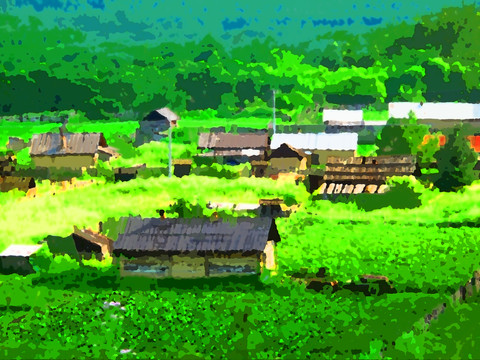 農(nóng)家院 電腦畫