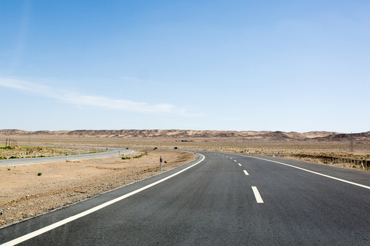 沙漠中的高速公路