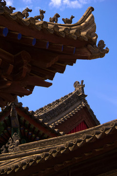 西安香積寺建筑特寫