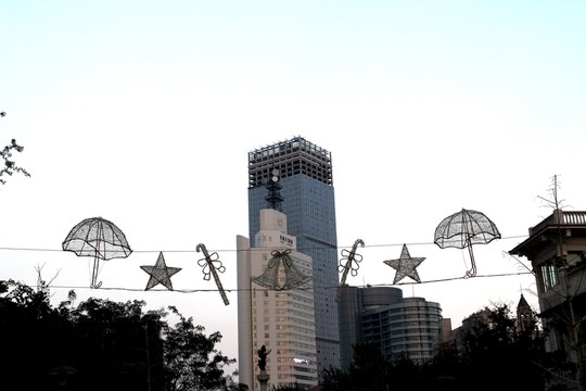 天津意區(qū)風(fēng)情街建筑 霓虹燈造型