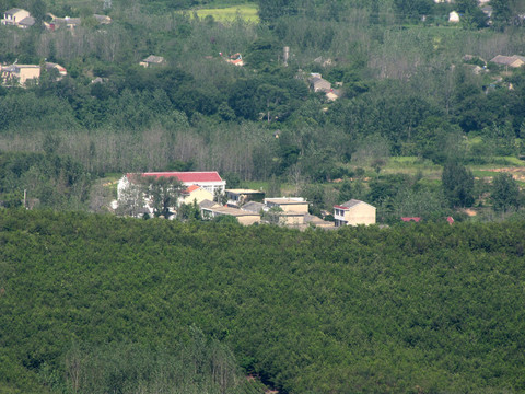鳥瞰滁州施集茶鄉(xiāng)山村