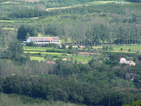 鳥瞰農(nóng)村山川田園