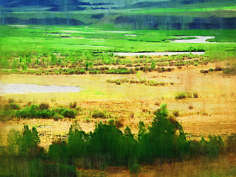 原野風(fēng)光 電腦油畫(huà)
