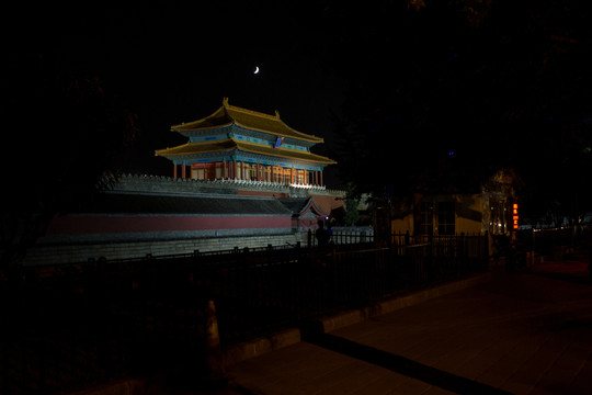 故宮博物院神武門夜景