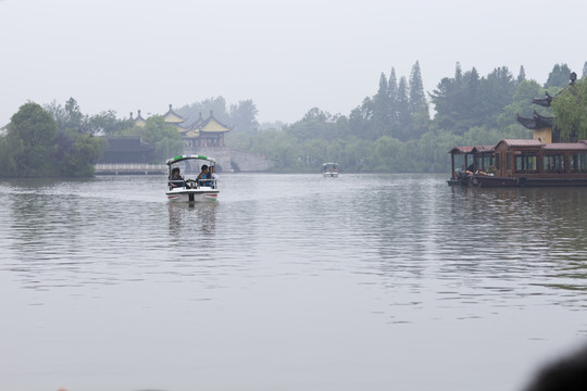 瘦西湖 游船 著名景點(diǎn) 湖面