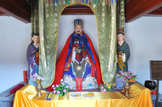 丫髻山東岳廟文昌帝君塑像