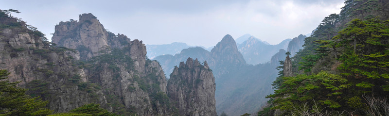 黃山夢筆生花景區(qū)全景圖