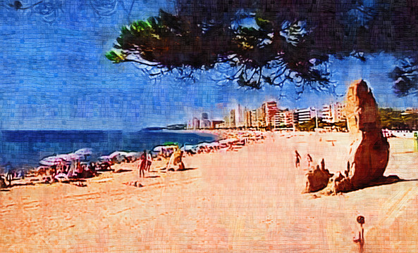 海邊裝飾畫