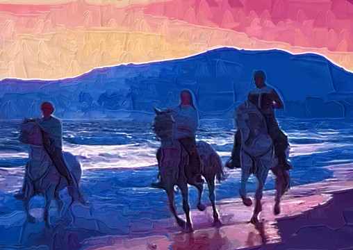 海邊跑馬
