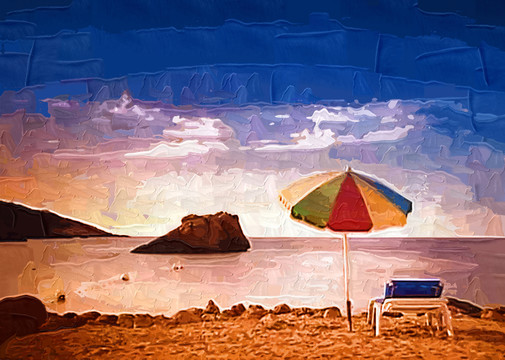 海景油畫