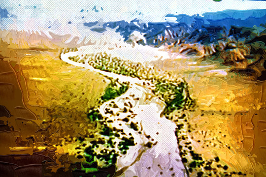 山水裝飾畫