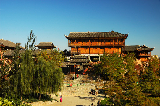 北京中華民族園的土家山