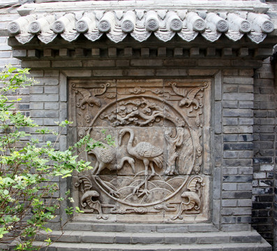 北京八達(dá)嶺松鶴延年磚雕