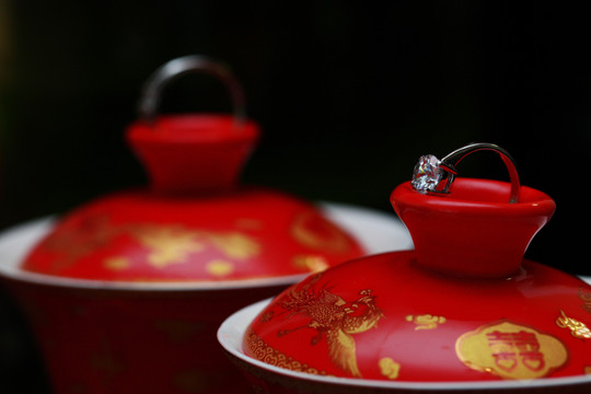 茶杯蓋上的戒指