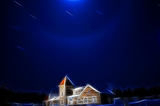 星空之下 抽象電腦畫(huà)