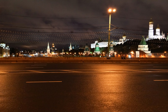 夜色莫斯科城市風(fēng)光