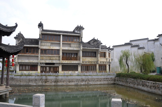 徽派建筑 水景倒影