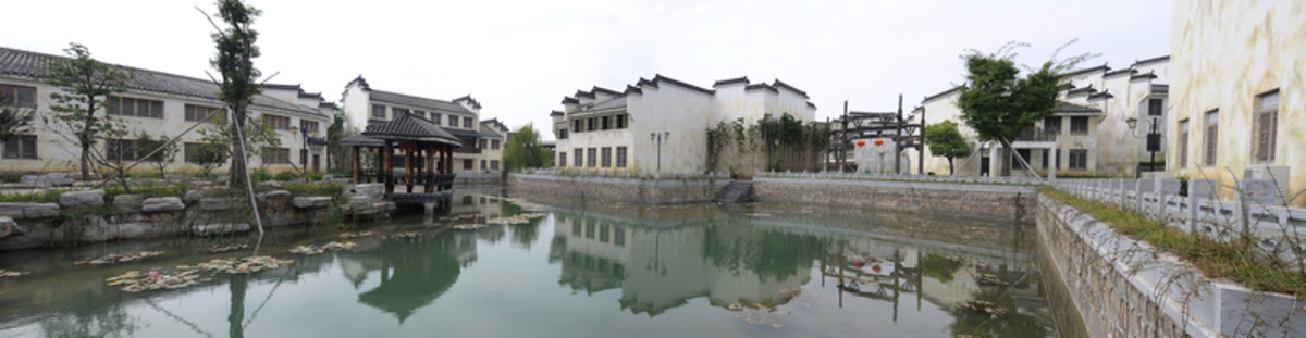 徽派建筑 水景倒影