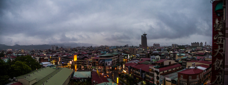 雨后小鎮(zhèn)傍晚風(fēng)光全景