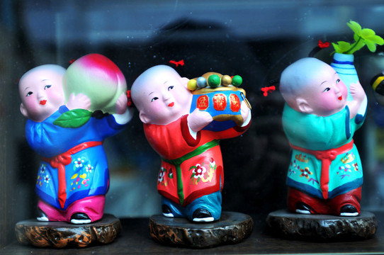 北京祝壽兒童泥人