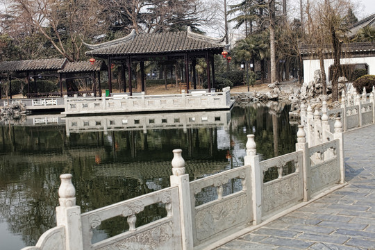 清宴園 園林 中式建筑 曲橋