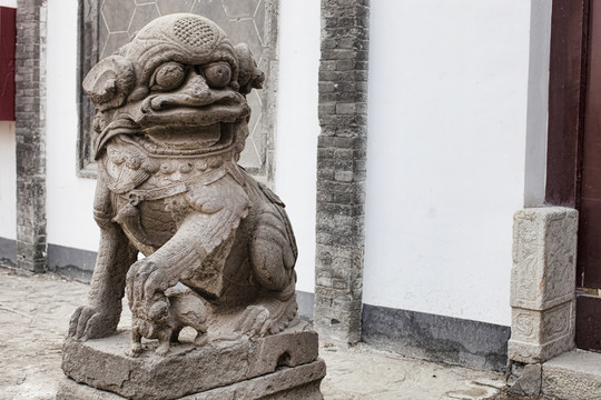 清宴園 園林 中式建筑 石獅子