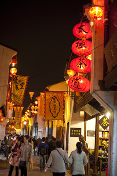 蘇州七里山塘街 夜景 千年古街