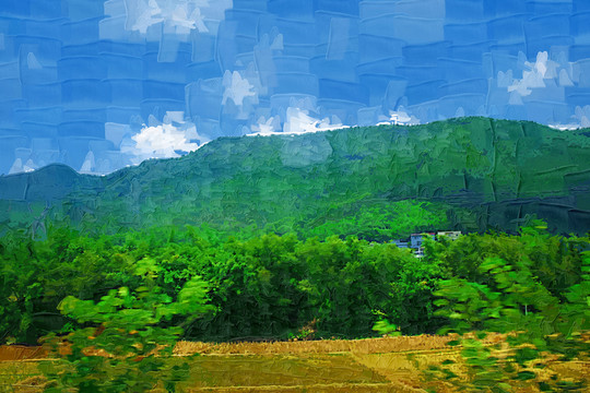 山脈裝飾畫