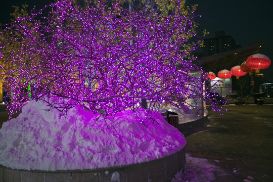 藍(lán)色港灣夜景 休閑社區(qū)