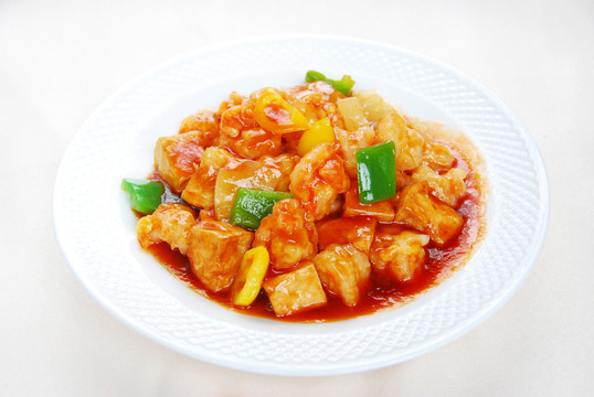 咕嚕豆腐蝦球