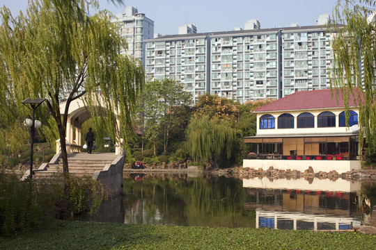 曲陽(yáng)公園 園林 休閑場(chǎng)所 拱橋