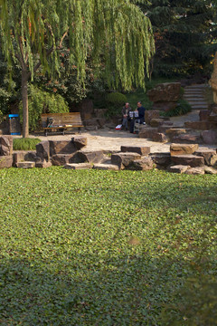 曲陽(yáng)公園 園林 休閑場(chǎng)所 水面