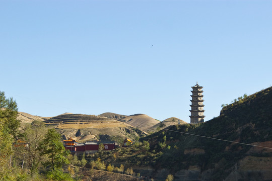榆林鐵龍寺風光