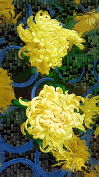 裝飾畫  菊花