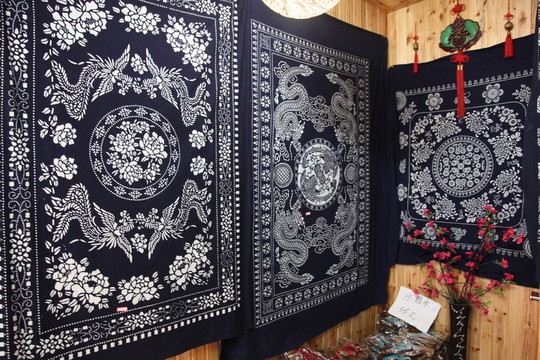 烏鎮(zhèn)藍印花布展銷