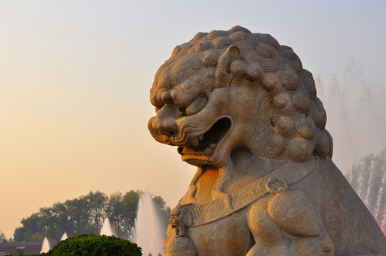 天安門前石獅子