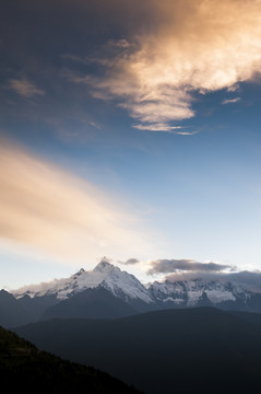 夕照梅里雪山