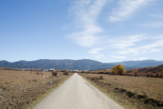 香格里拉田野道路