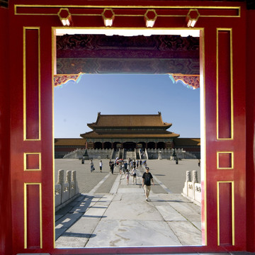 北京故宮太和門和太和殿